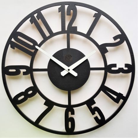 Часы настенные Ti-Time (45 см) Лофт3 [МДФ] черные